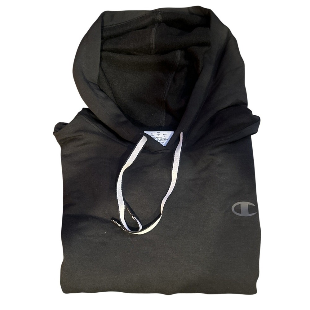 Champion Soft Touch Sweats Hoodie Black Cropped Pullover W9221 Medium NWT